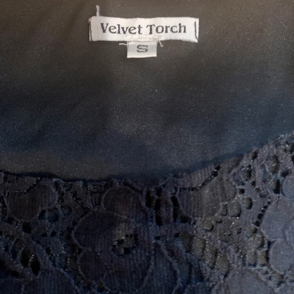 Anthropology mini Black lace lined dress Small 2 4 - Picture 7 of 8